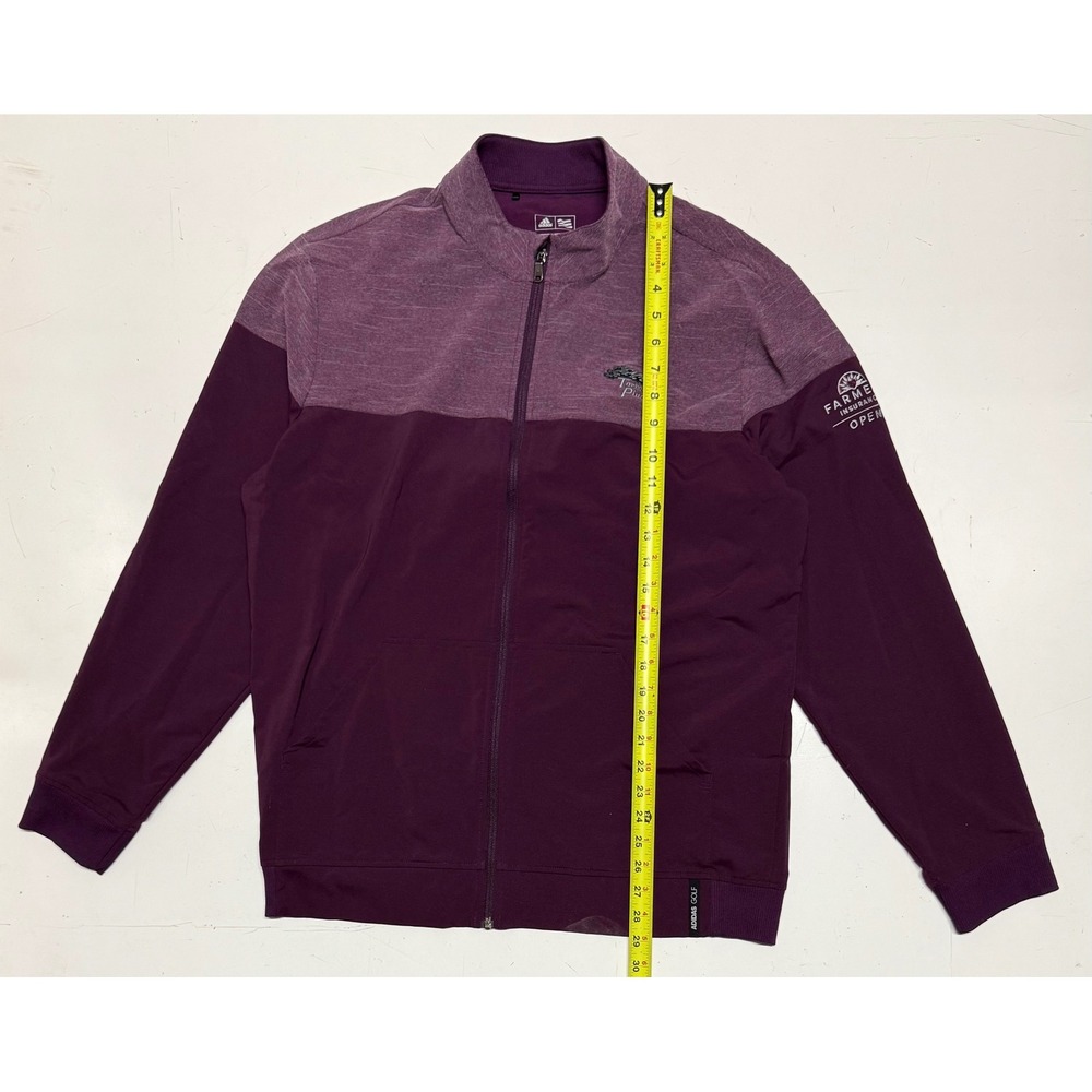 Adidas Hybrid Heathered Golf Torrey Pines Full Zip Jacket Purple Mens L
